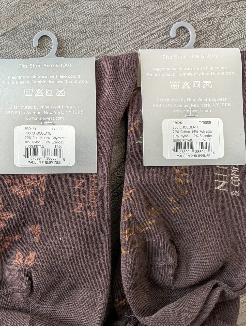 nwt CHOCOLATE BROWN DRESS SOCKS j. jill nine west
